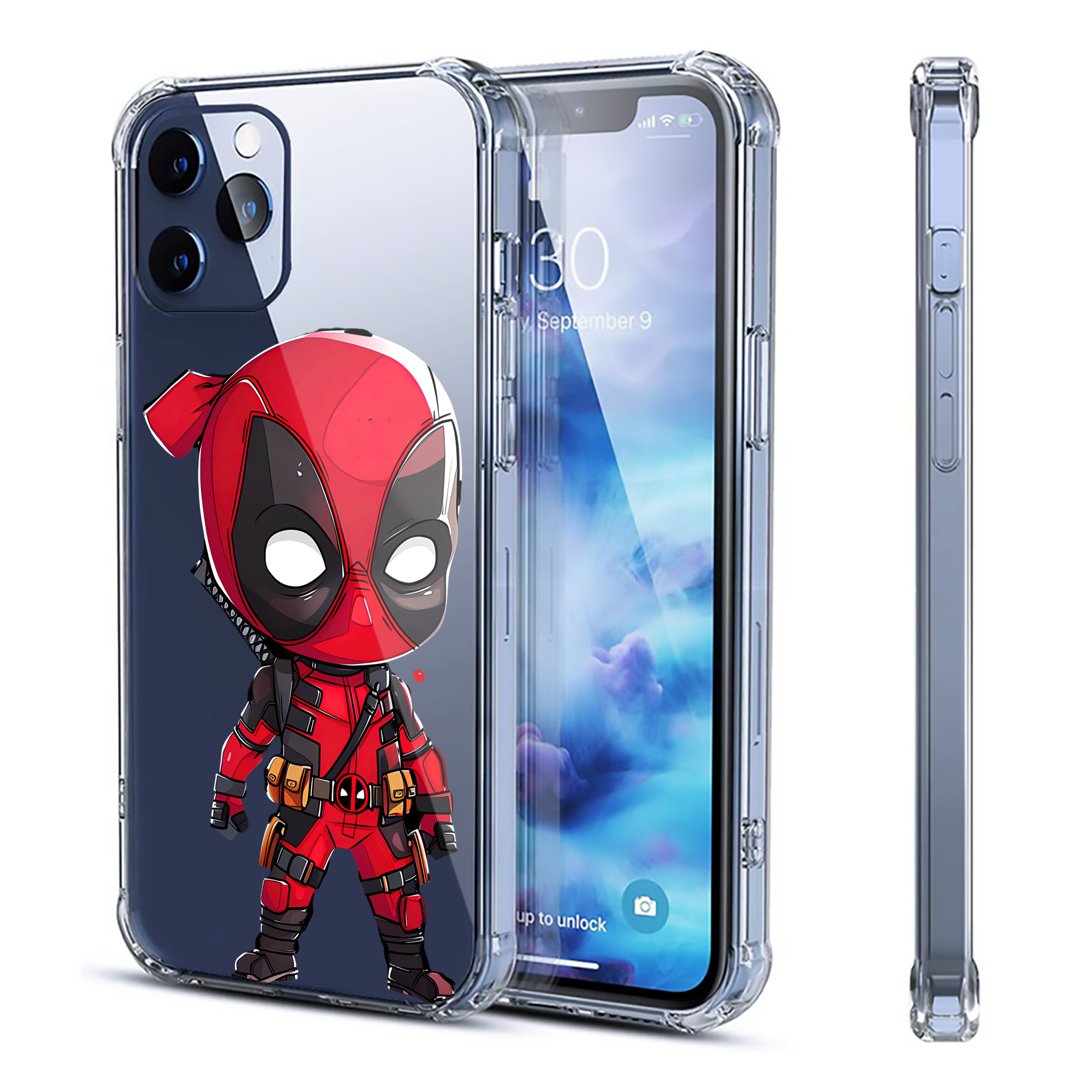 （画像用） Deadpool デッドプール 【iPhone 12シリーズ対応】透明スマホケース（クリアソフトケース）